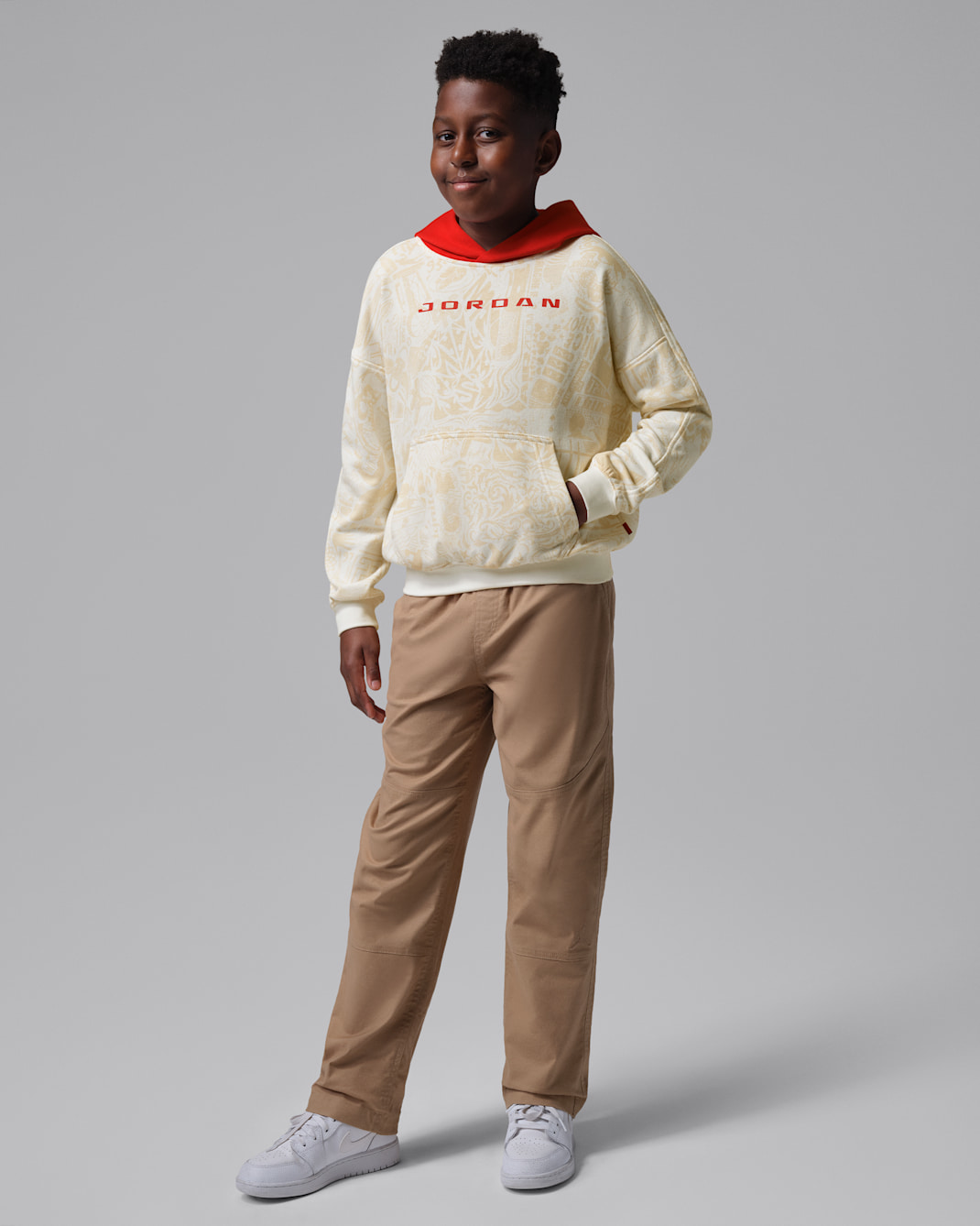 Jordan Big Kids' Brooklyn Printed Pullover Hoodie