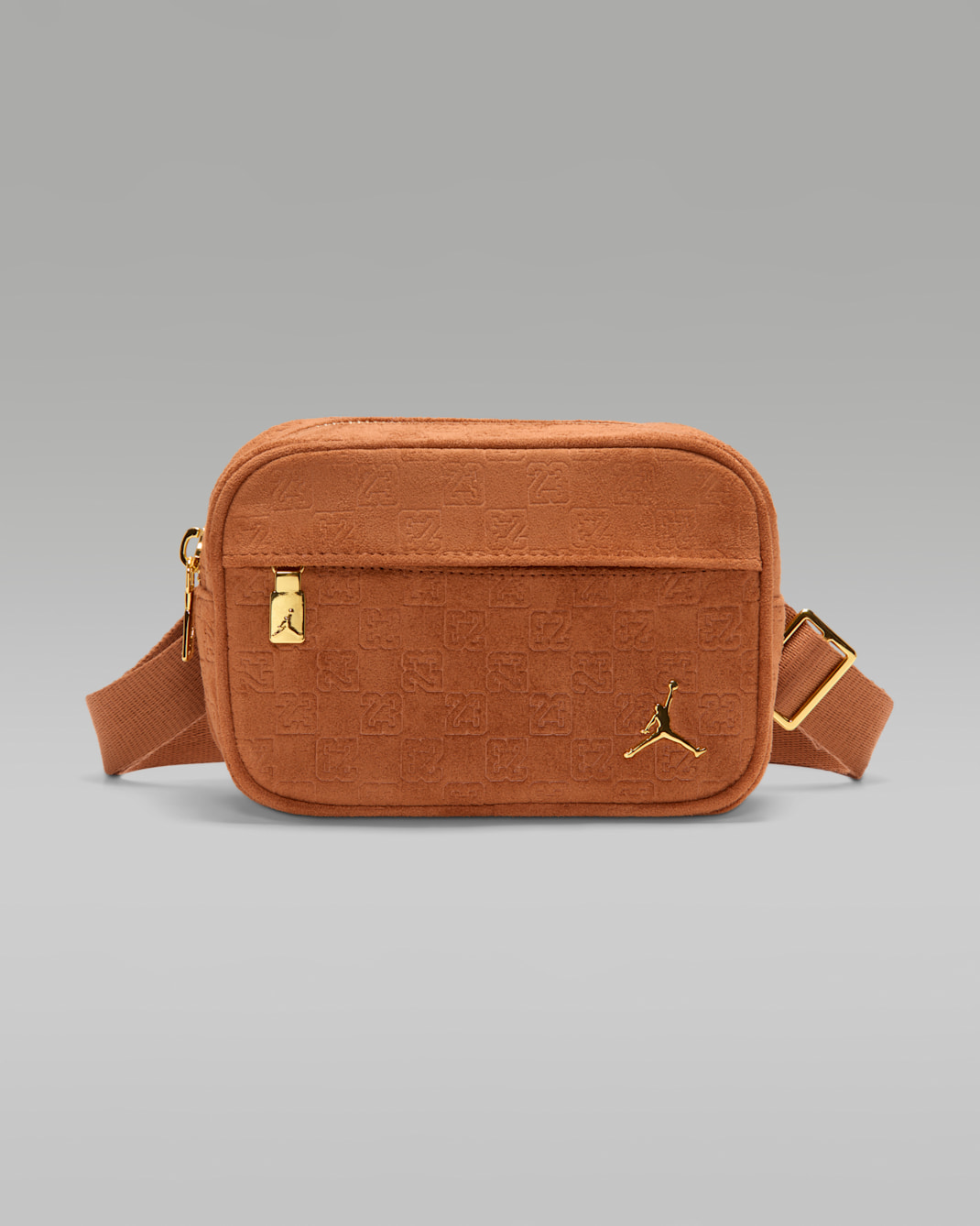 Jordan Suede Monogram Camera Bag (1.5L) - Cognac