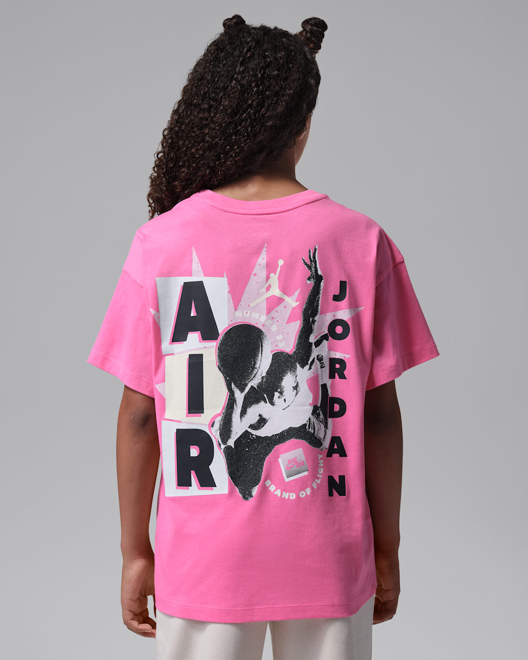 Jordan Older Kids' Geo Burst Flight T-Shirt - Gym Pink