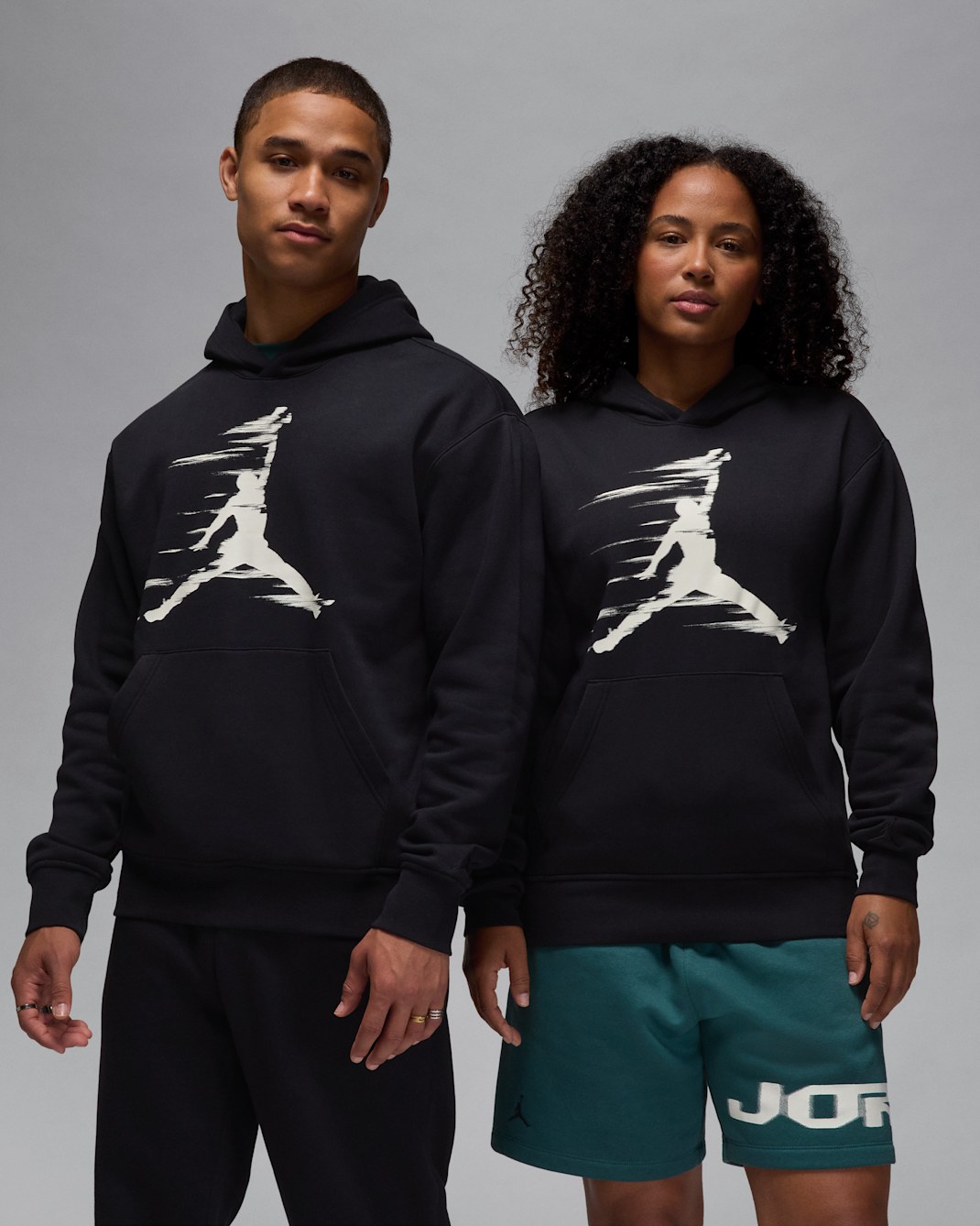 Hoodie pullover de lã cardada Jordan MVP para homem - Preto/Cinzento Iron/Preto