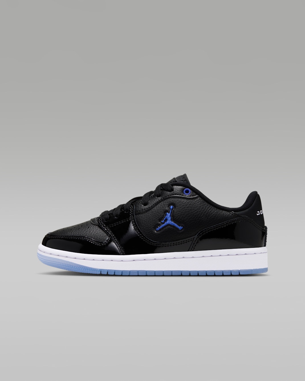 Tenis para niños grandes Jordan Court Connect Low "Space Jam" - Negro/Blanco/Royal universitario