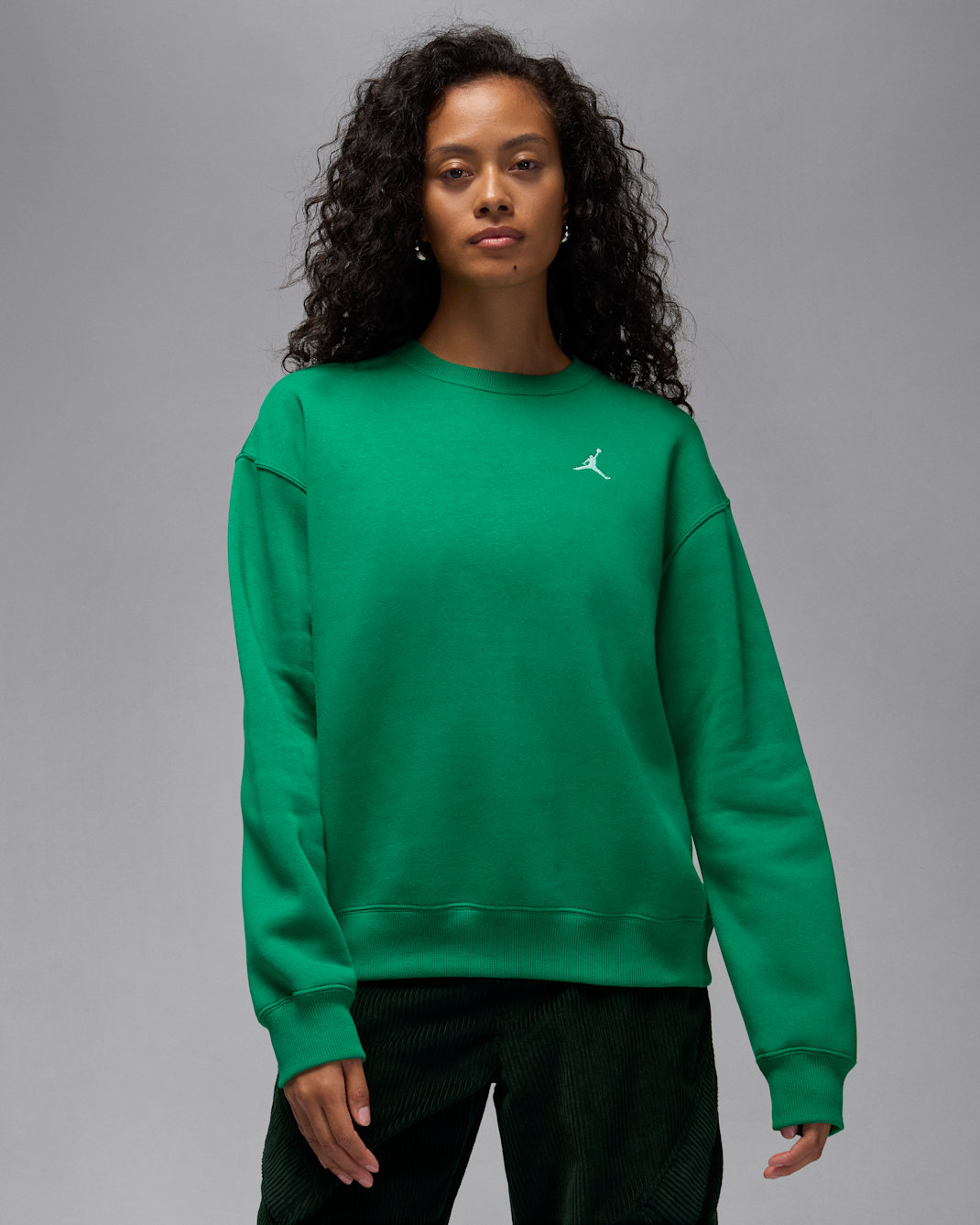 Jordan Brooklyn Fleece Women's Crew-Neck Sweatshirt - Malachite/White