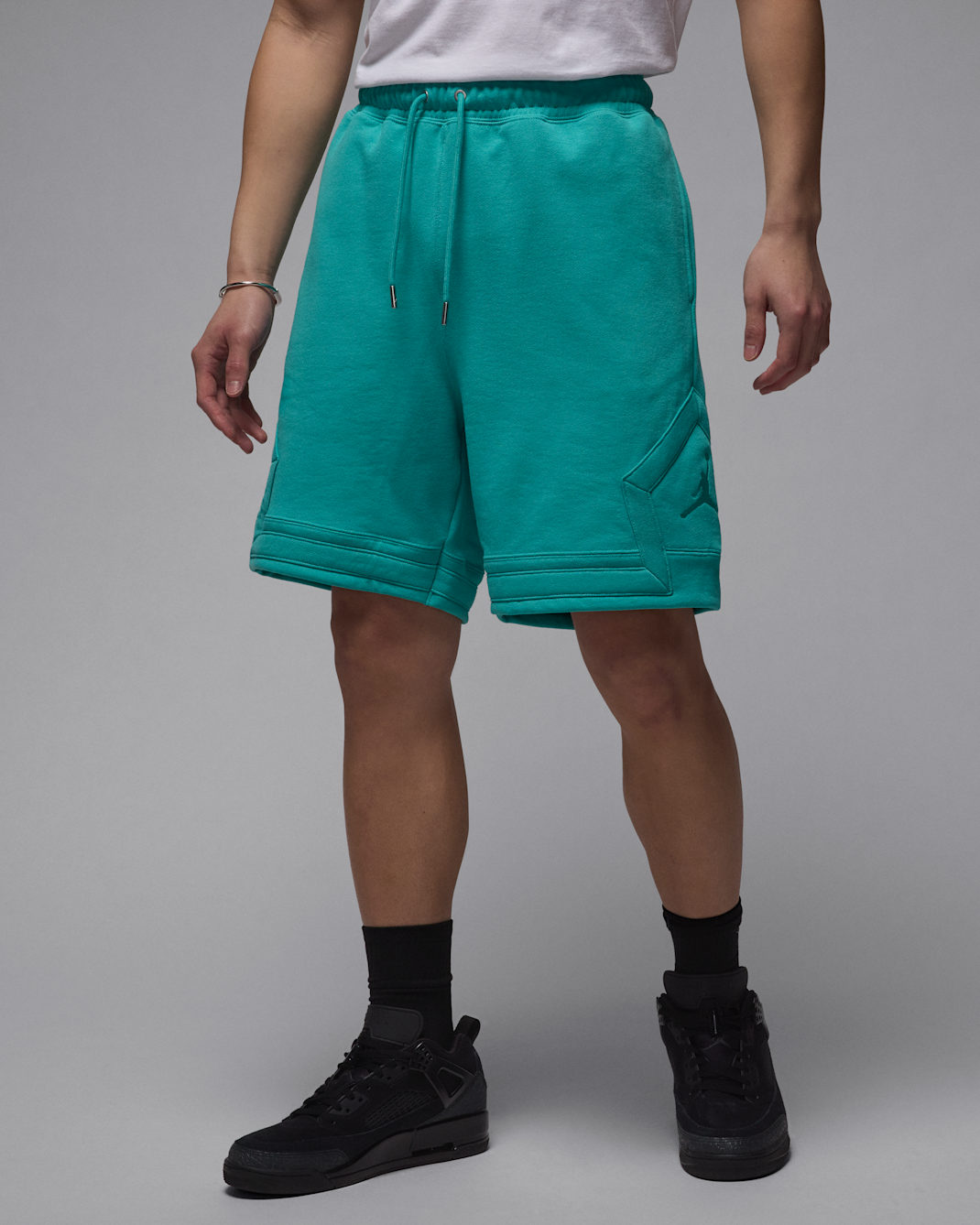 Jordan Flight Fleece Elmas Desenli Erkek Şortu - Washed Teal