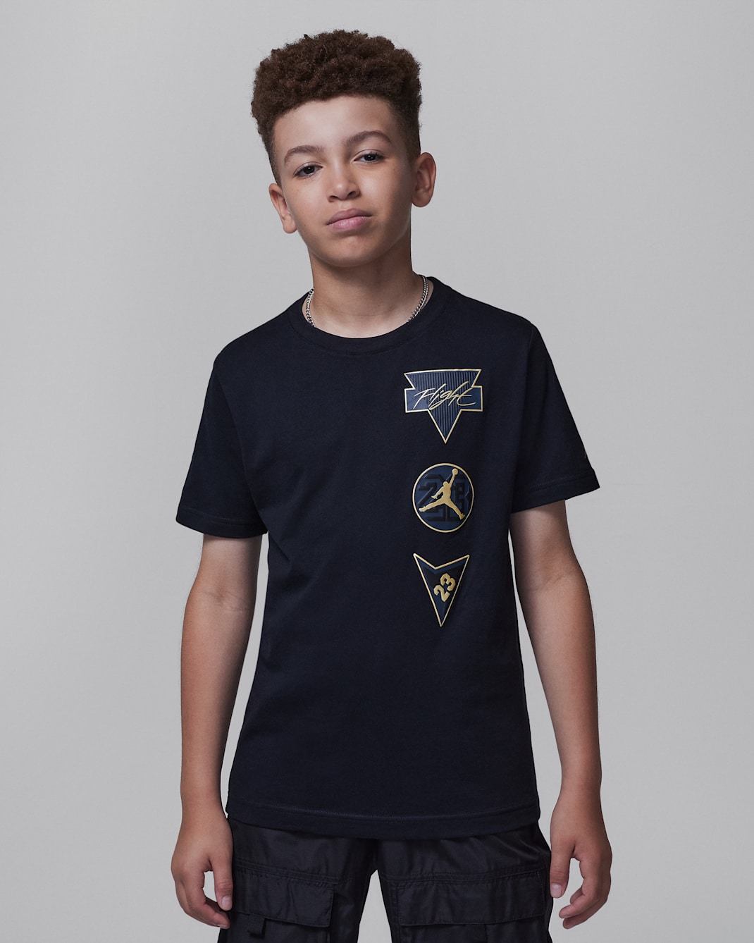 Playera para niños talla grande Jordan "See Me Shine" - Negro
