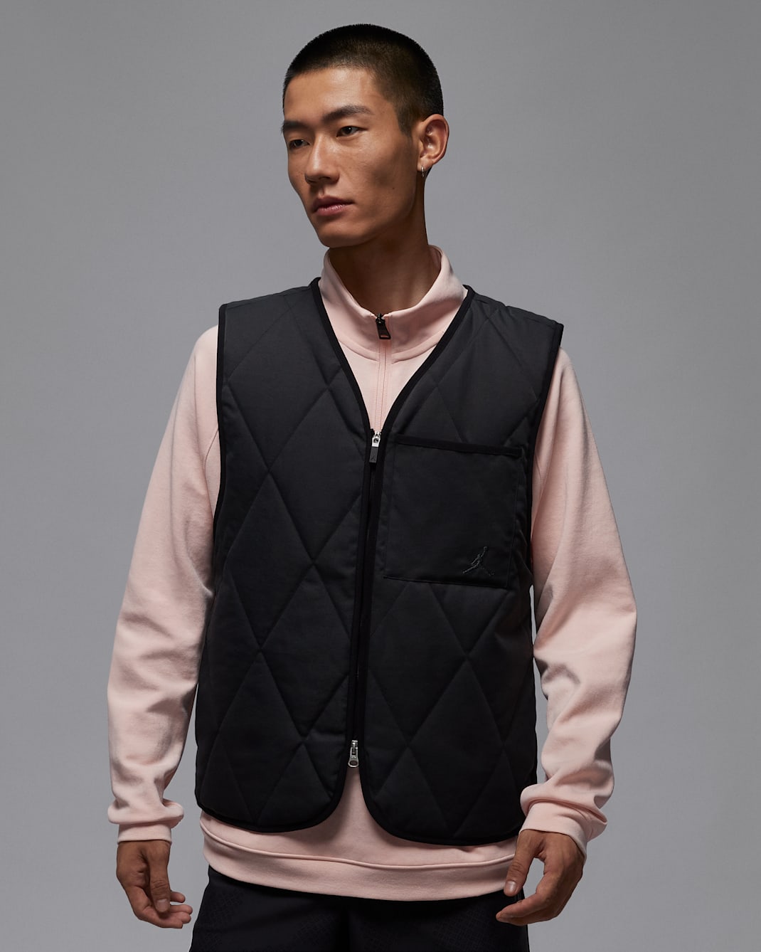 조던 스포츠 남성 써마 핏 골프 베스트 - 블랙/다크 쉐도우