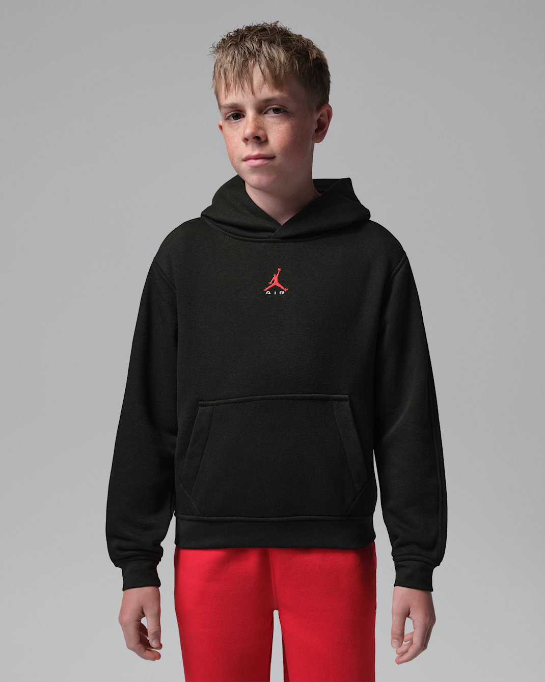Jordan Brooklyn Fleece Big Kids' Pullover Hoodie - Black