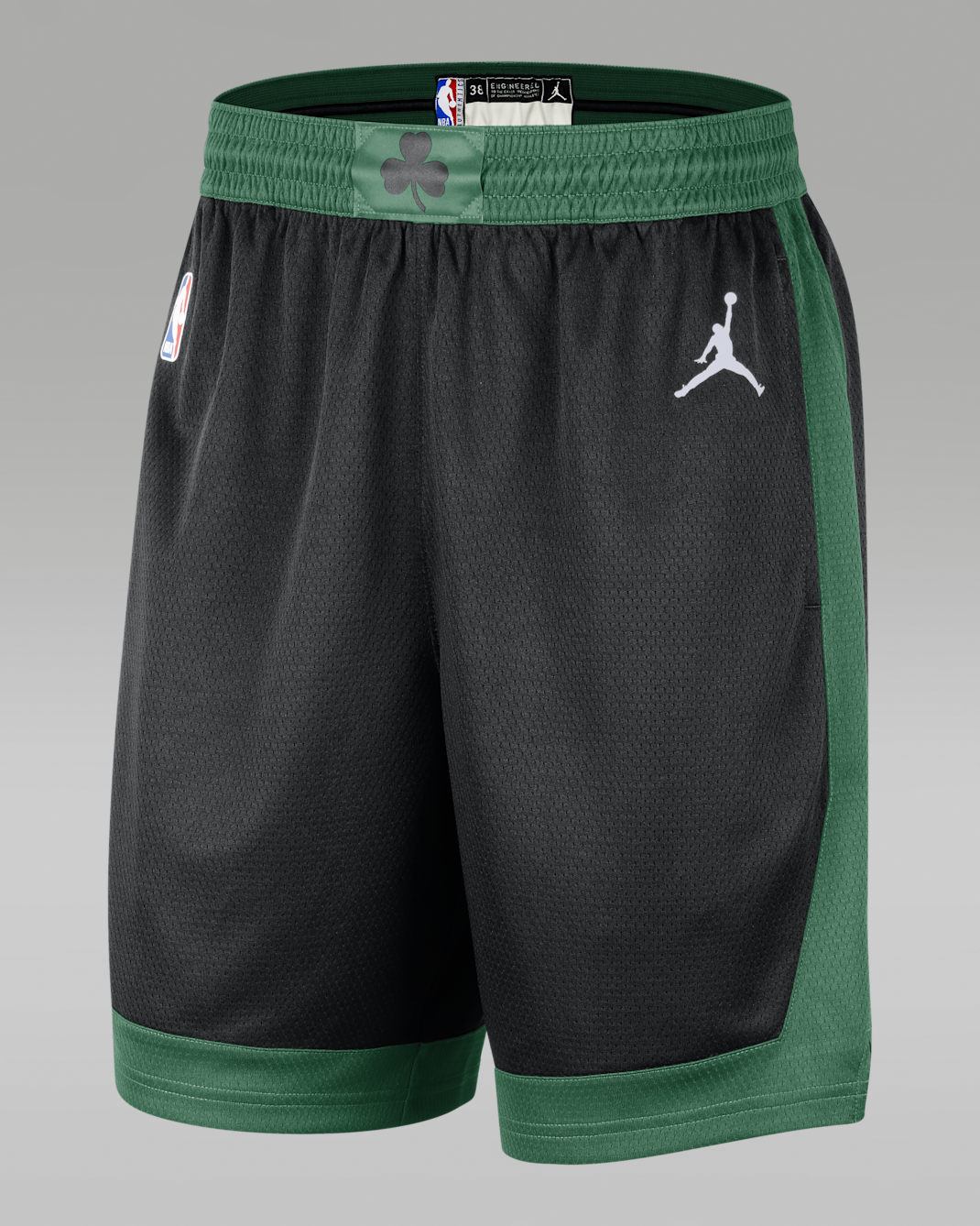 Calções de basquetebol Jordan Dri-FIT NBA Swingman Boston Celtics Statement Edition para homem - Preto/Branco