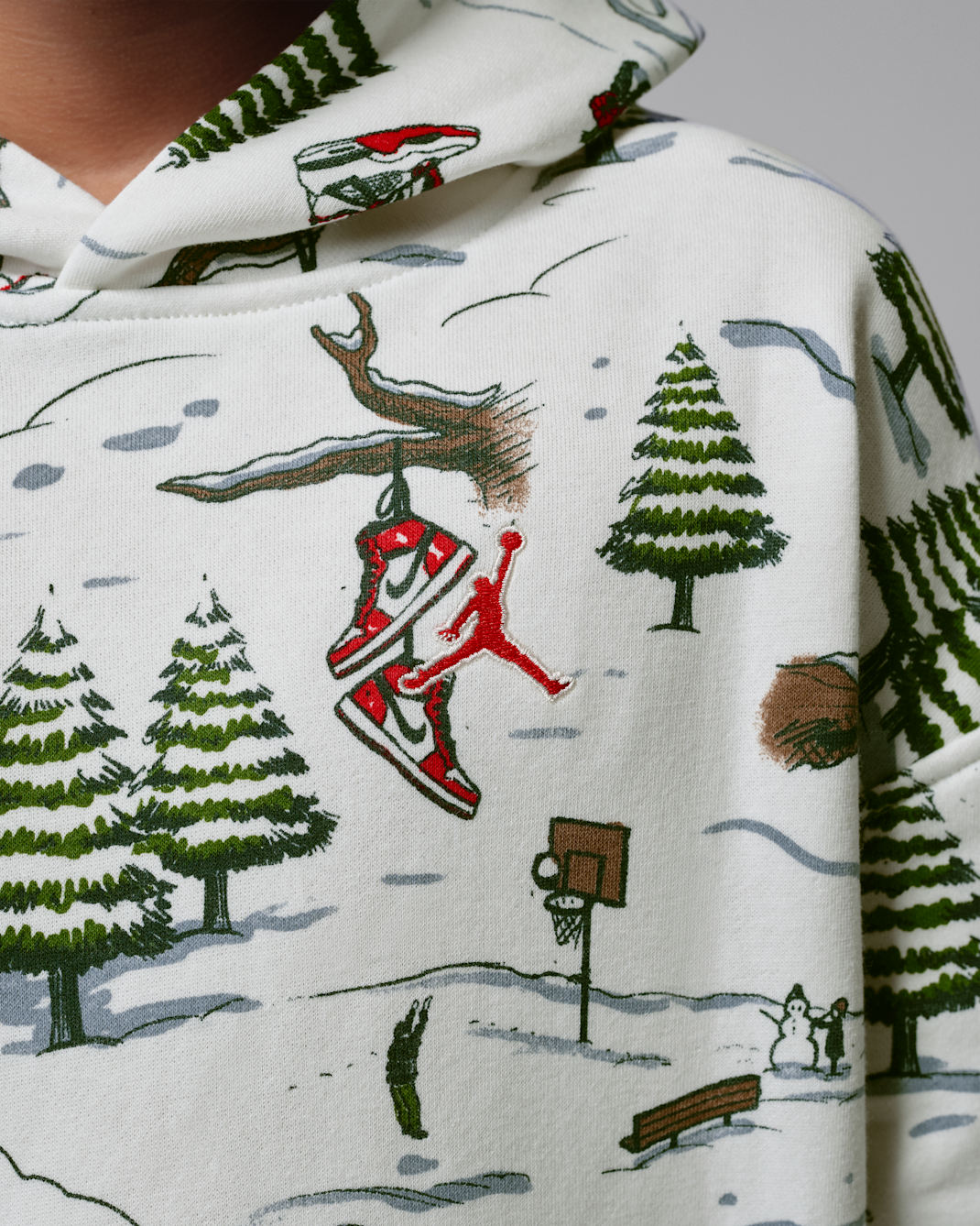 Jordan Big Kids' Holiday Printed Hoodie