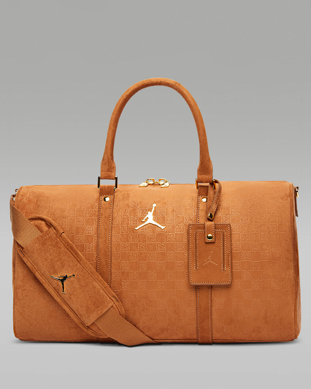 Jordan Suede Monogram Duffel (25L) - Cognac
