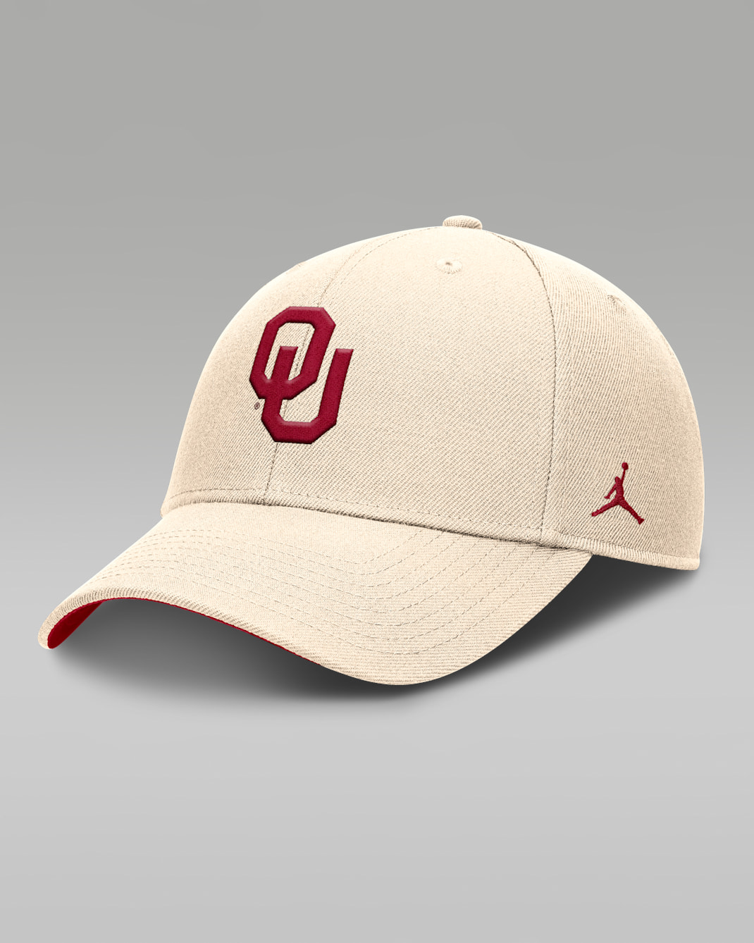 Oklahoma Primetime Rise Men's Jordan Brand Dri-FIT College Trucker Adjustable Hat - Natural