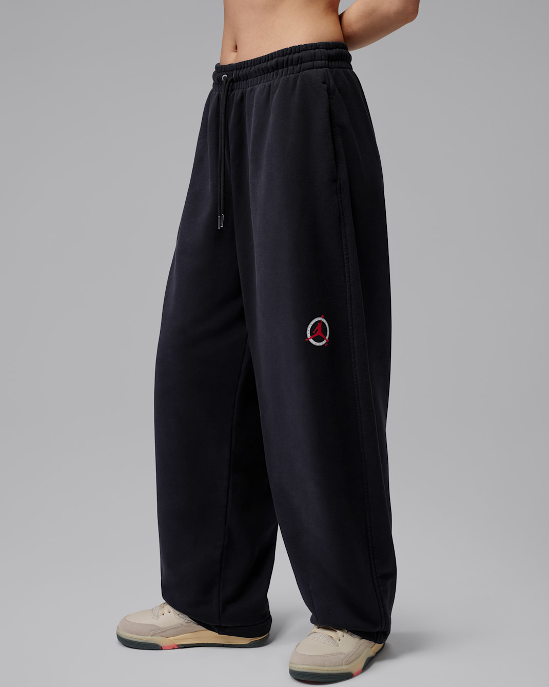 ジョーダン フライト フリース ウィメンズ バギーパンツ - ブラック