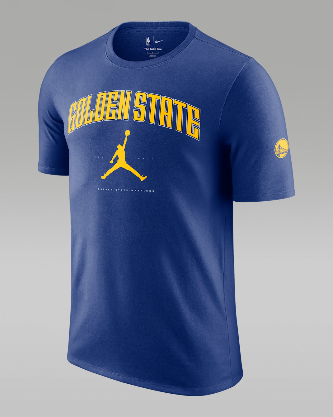 Playera Jordan NBA para hombre Golden State Warriors Essential - Azul enérgico