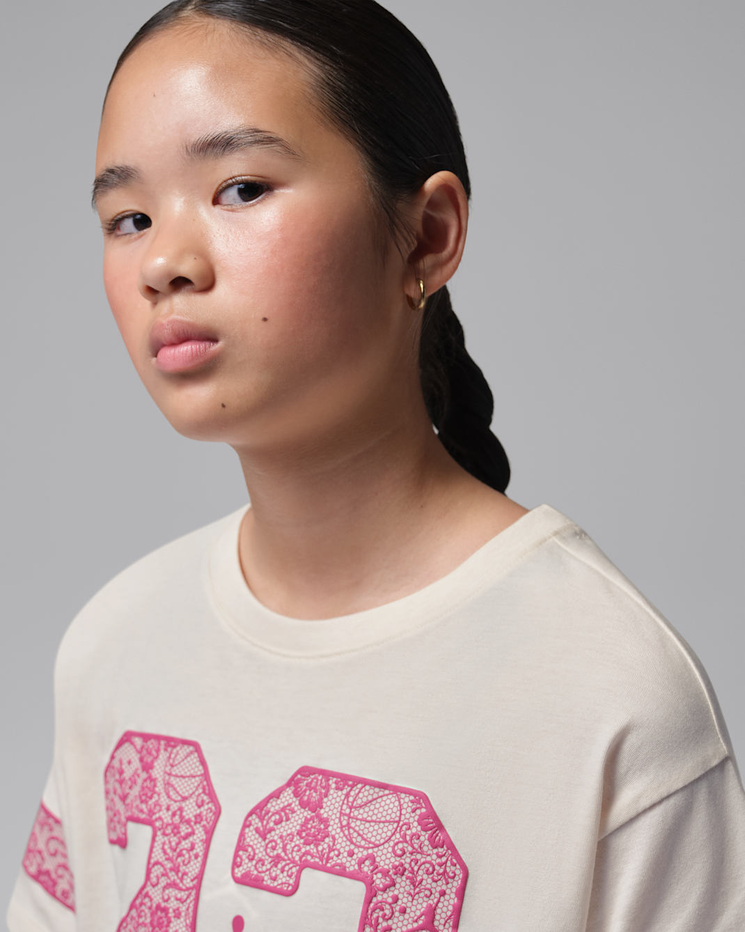 Jordan Big Kids' Floral Lace T-Shirt