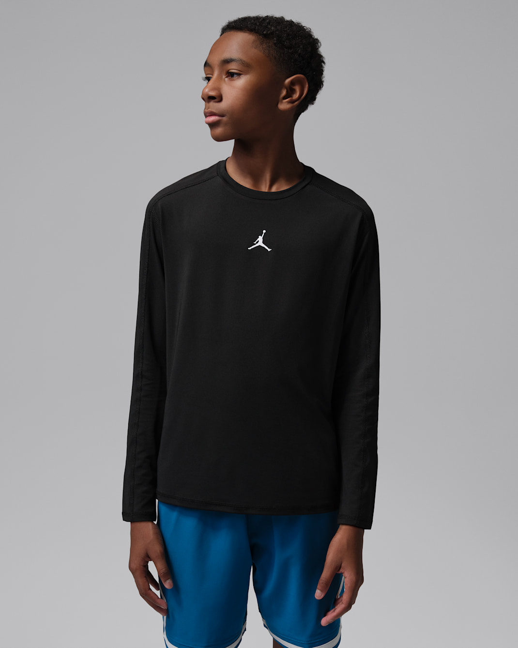 Jordan Big Kids' Dri-FIT Base Layer Top - Black