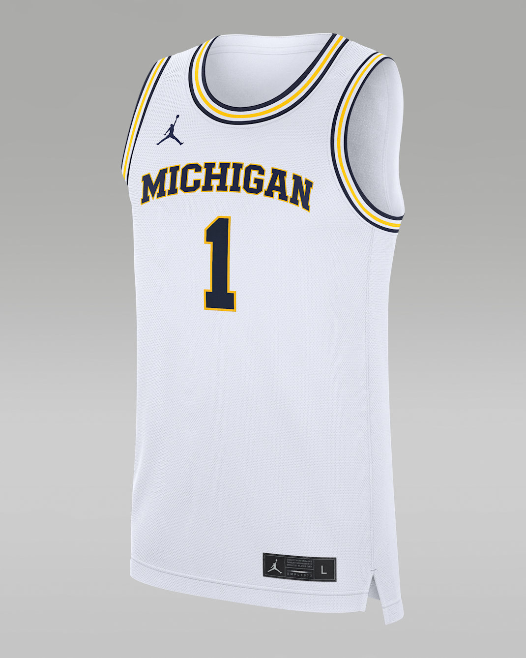 Michigan Wolverines Replica Men's Jordan Brand College Basketball Jersey - White