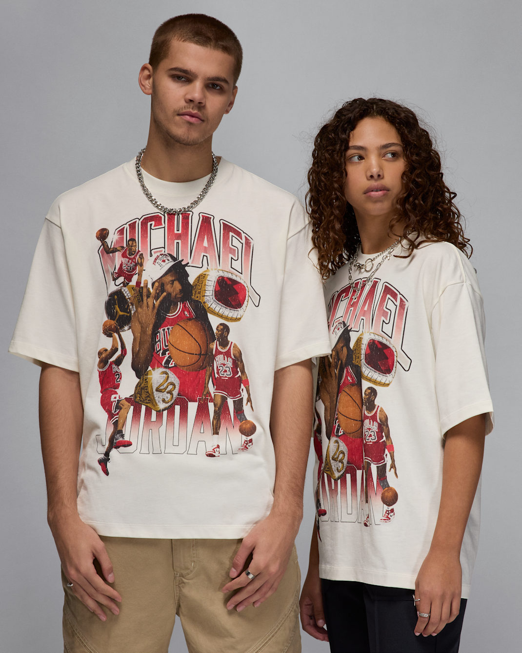 Jordan Flight Essentials Men's Oversized T-Shirt - Sail/Varsity Red/Varsity Red