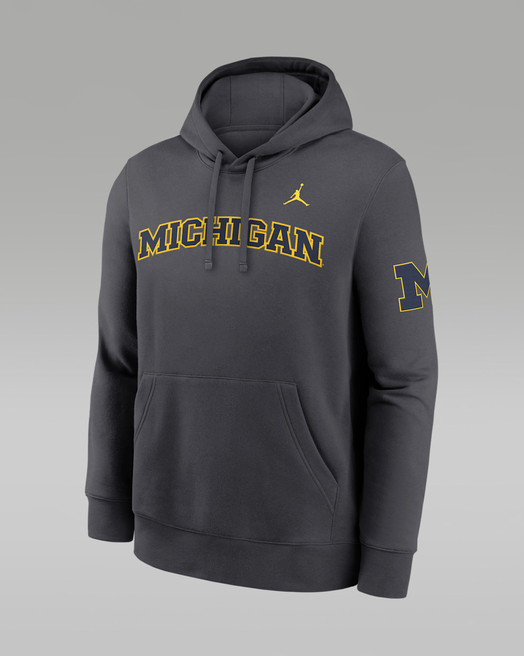 Michigan Sideline Club Men's Nike Jordan Brand Pullover Hoodie - Anthracite