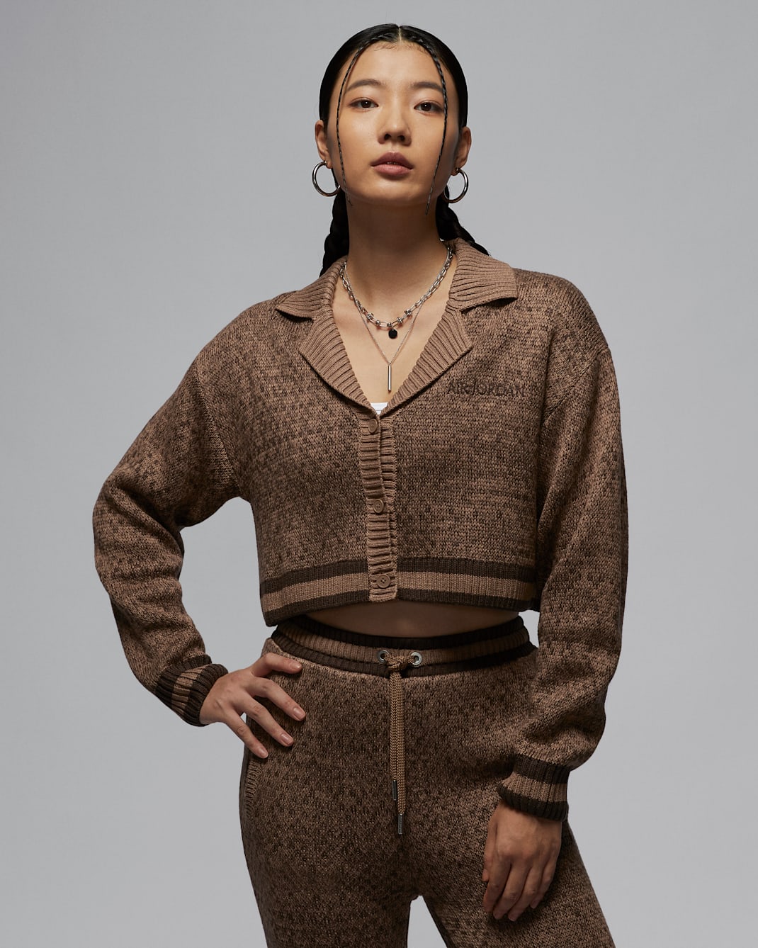 Air Jordan Women's Knit Cardigan - Archaeo Brown