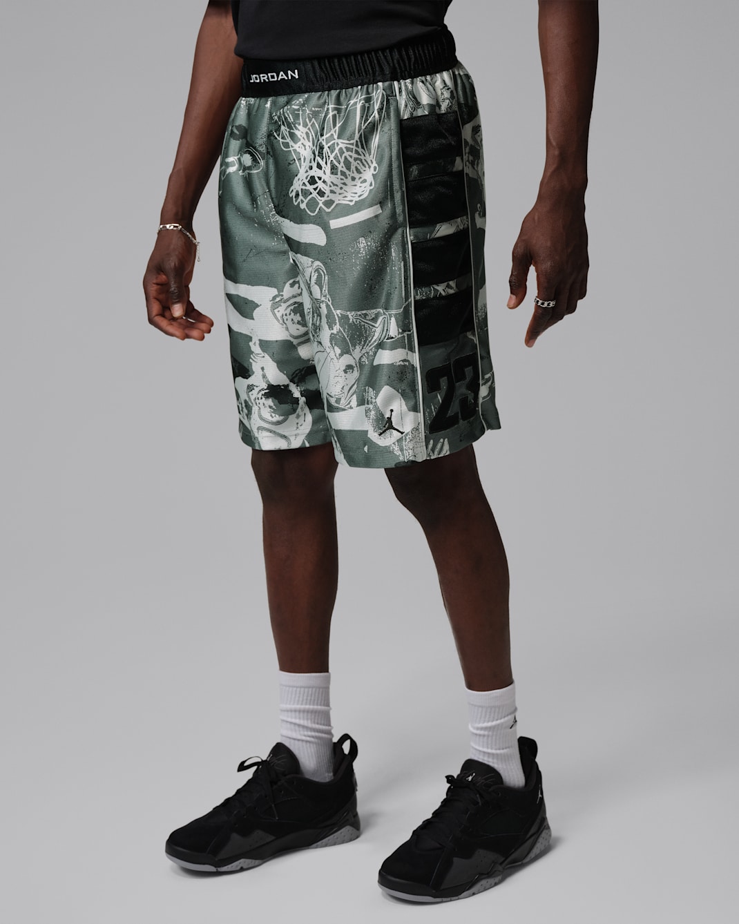 Jordan Brooklyn Cat Scratch Men's Shorts - Black/Vast Grey/White