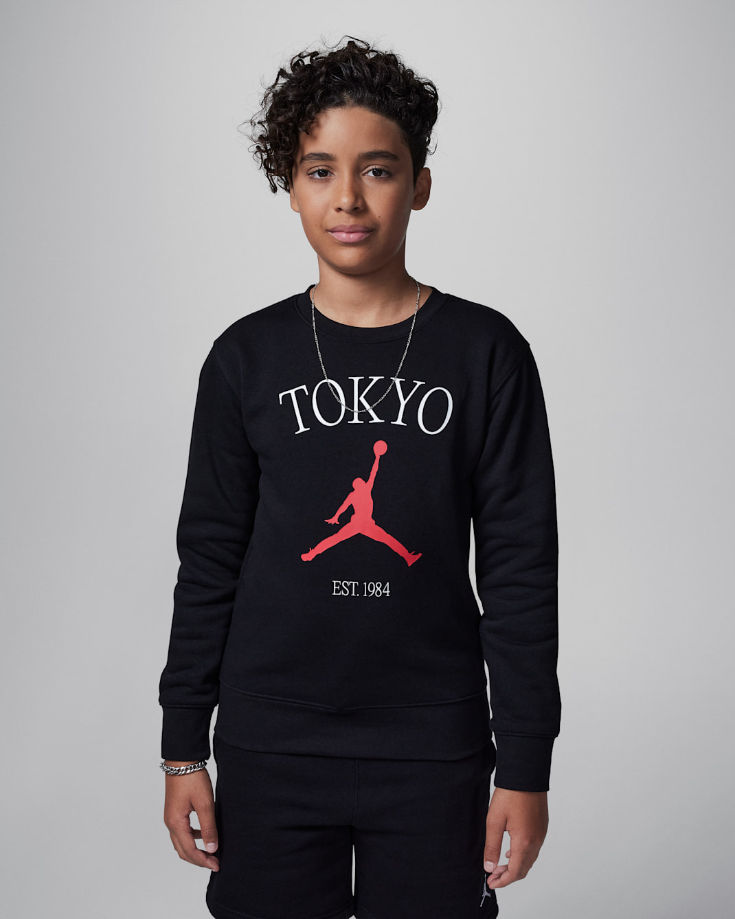 Jordan Big Kids' MJ Tokyo City Crew - Black