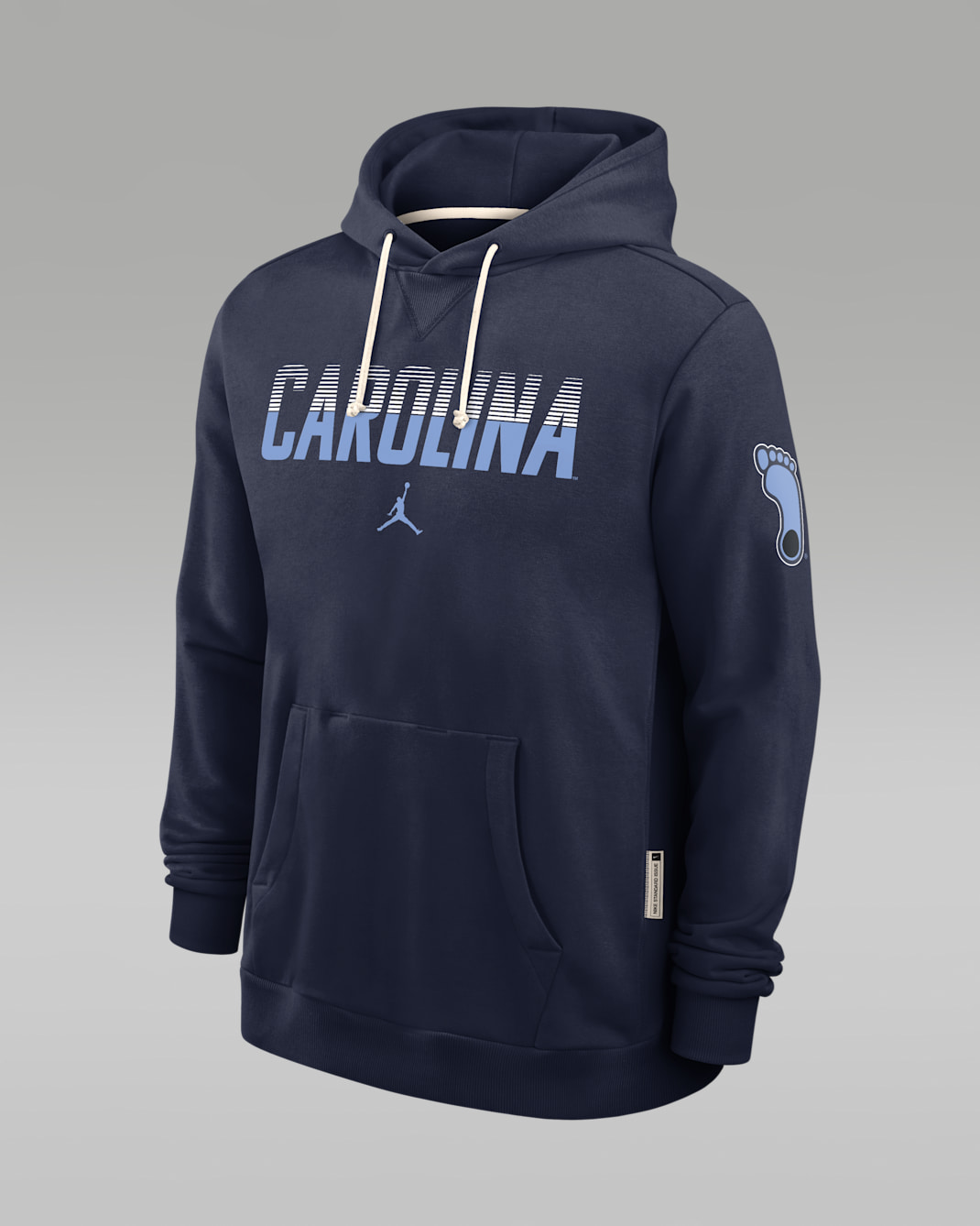 Sudadera con gorro sin cierre universitaria marca Jordan Dri-FIT para hombre North Carolina Sideline Standard Issue - Azul marino universitario