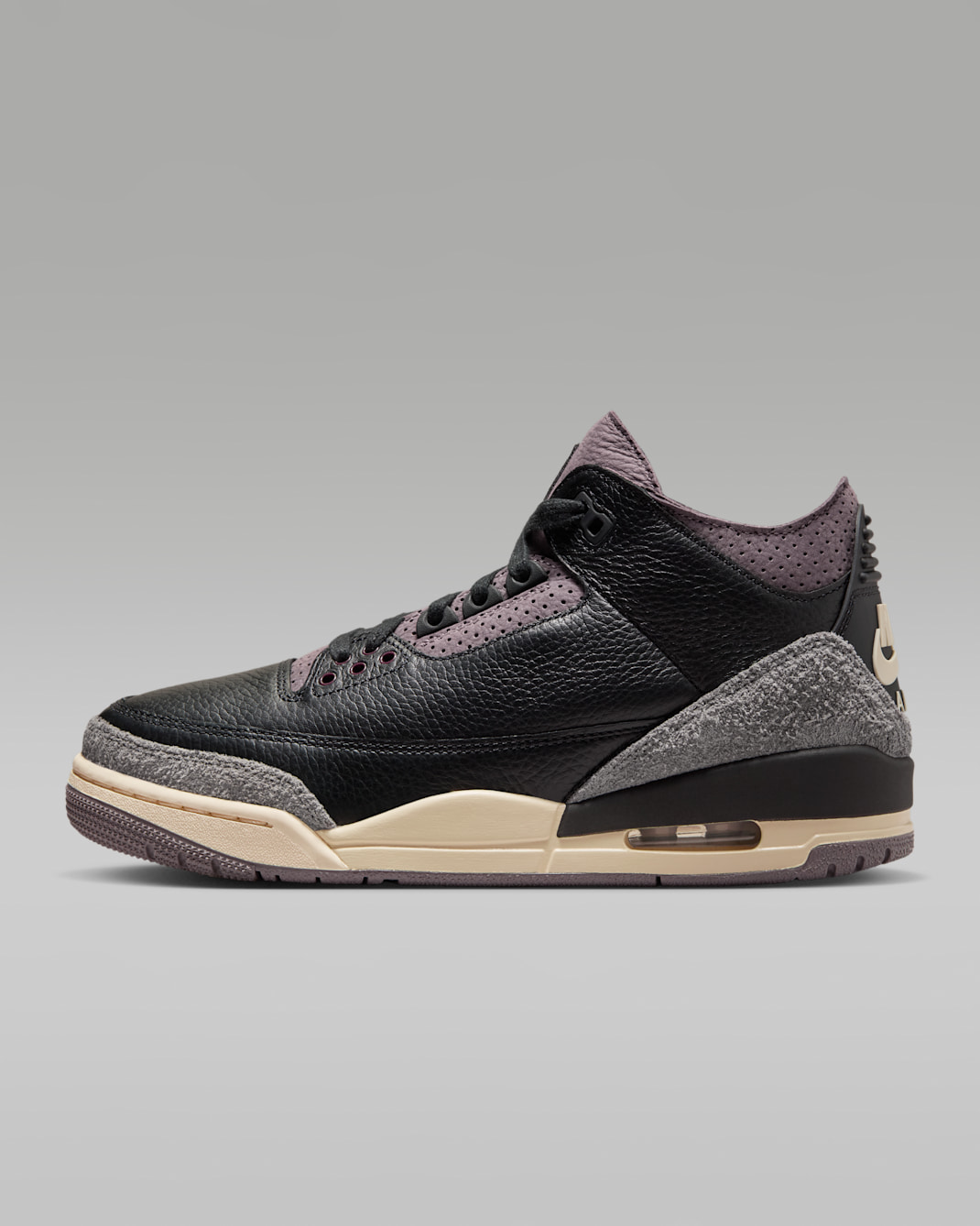 Air Jordan 3 Retro x A Ma Maniére Women's Shoes - Black/Flat Pewter/Violet Ore/Black