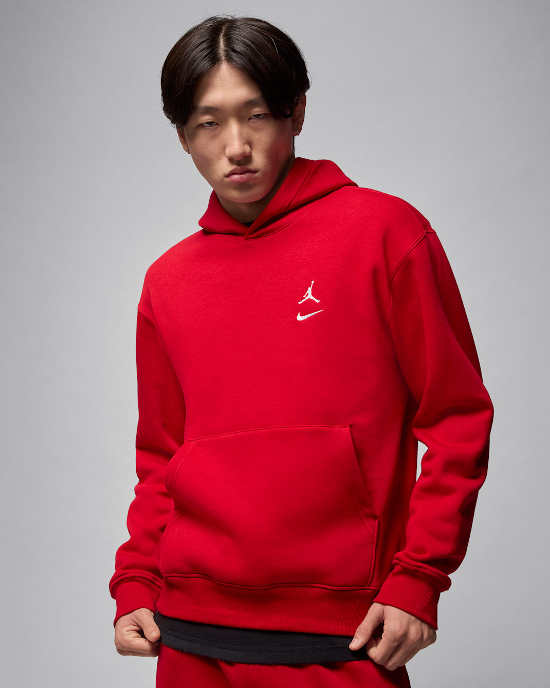 Jordan Brooklyn Fleece Dessuadora amb caputxa - Home - Gym Red/Blanc