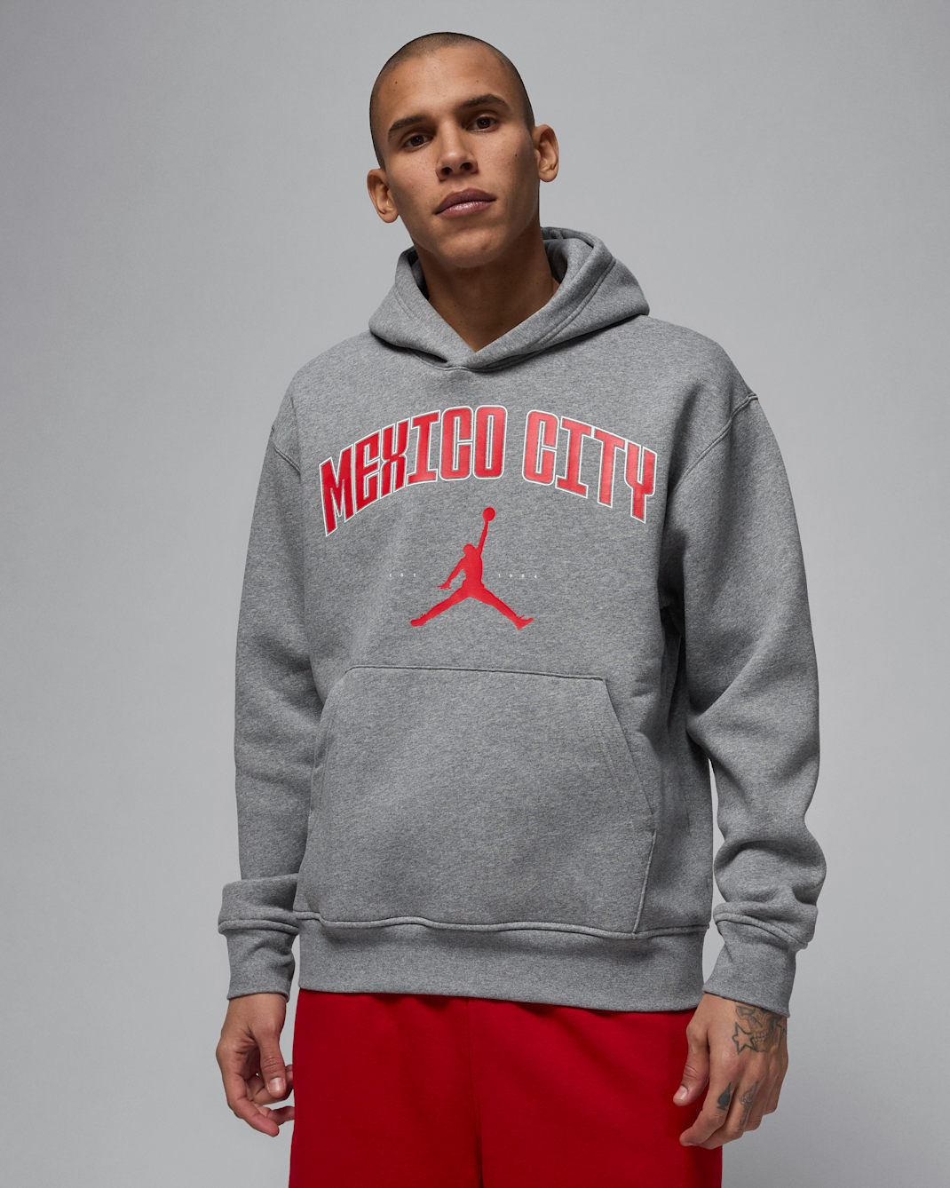 Sudadera con gorro sin cierre de tejido Fleece Mexico City para hombre Jordan - Carbono jaspeado