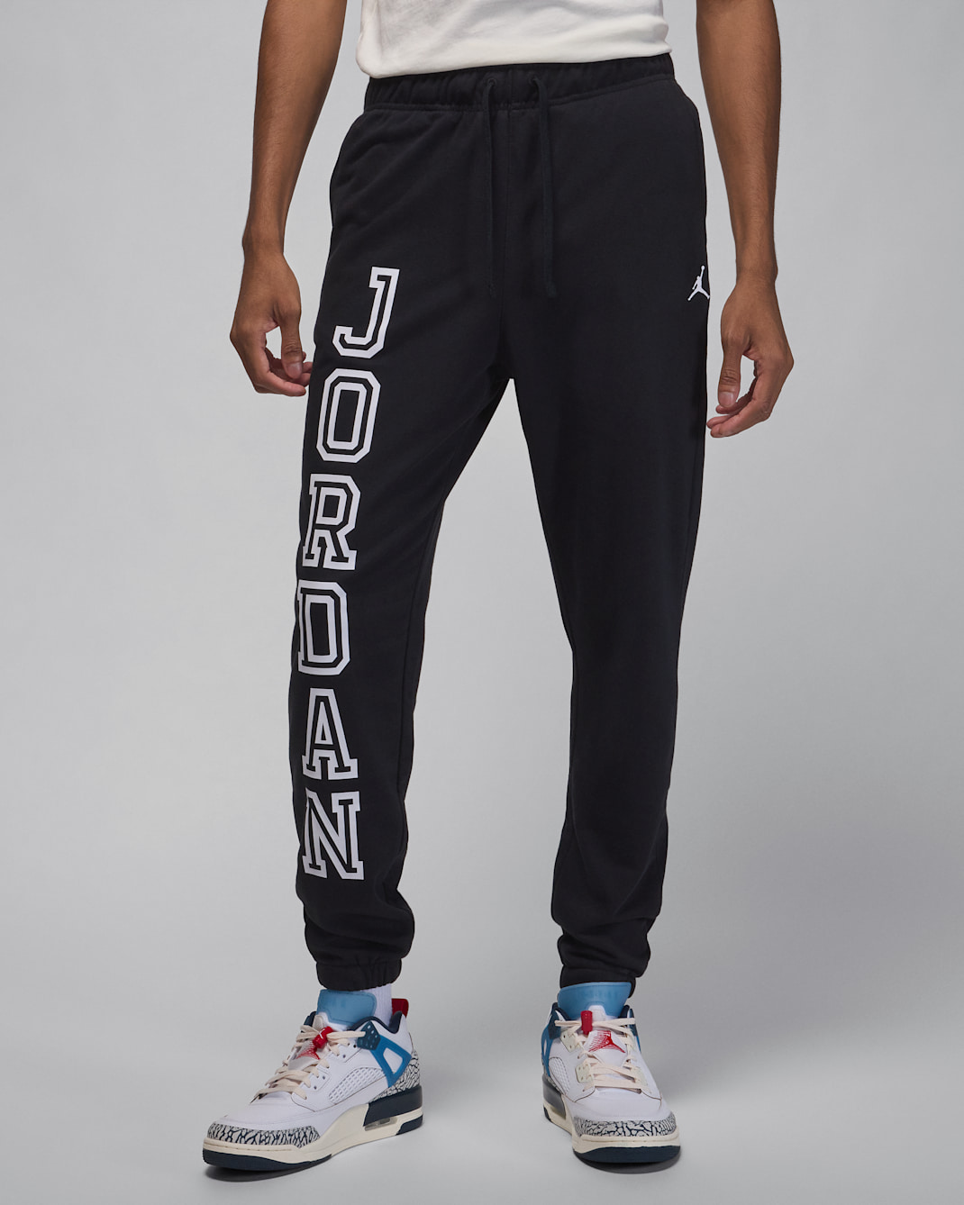 Jordan Sport Crossover Men's Dri-FIT Fleece Trousers - Black/White