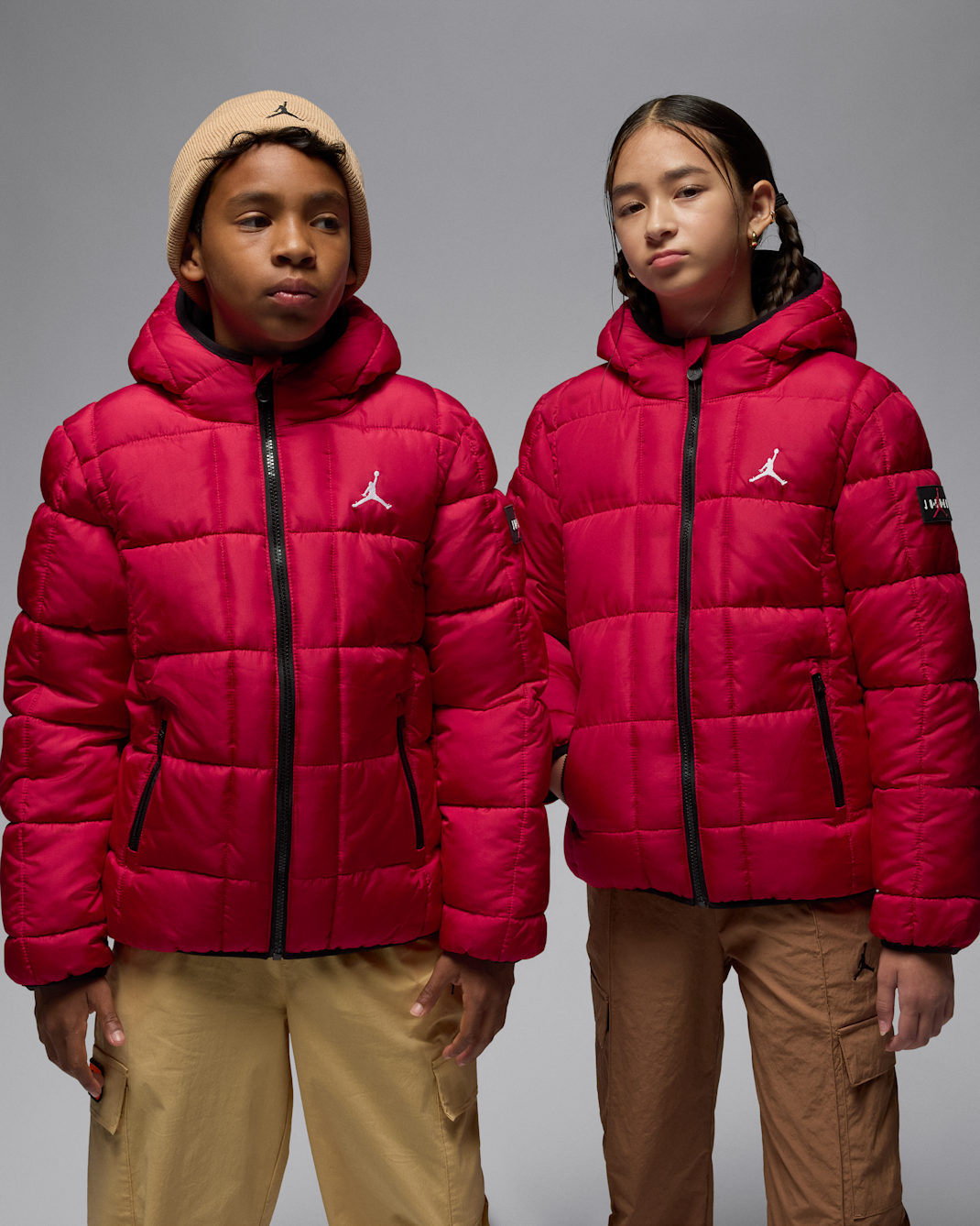 Jordan Big Kids' Essential Midweight Puffer - Gym Red
