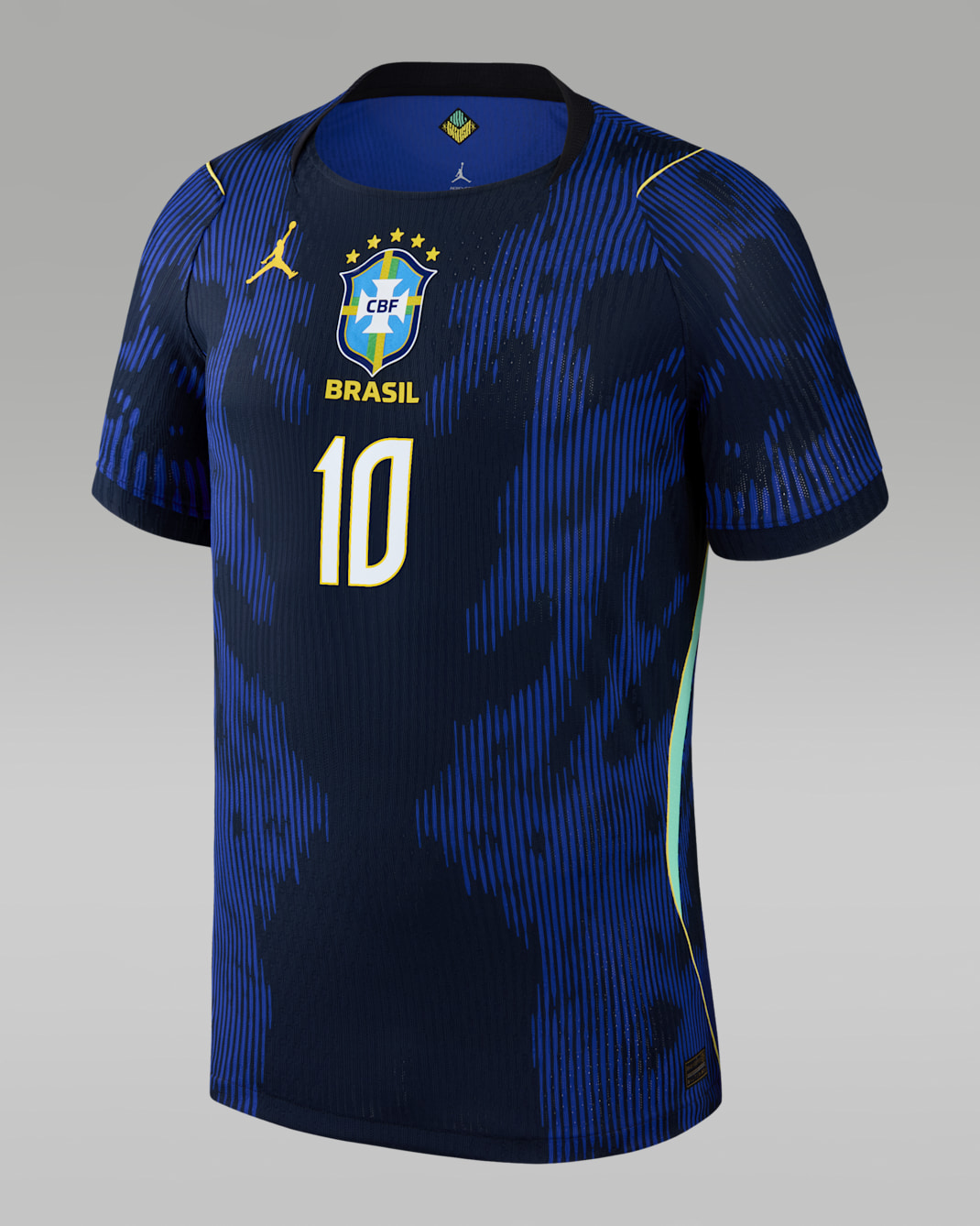 Neymar Jr. Brazil 2026 Match Away Men's Jordan Aero-FIT Soccer Authentic Jersey - Blue