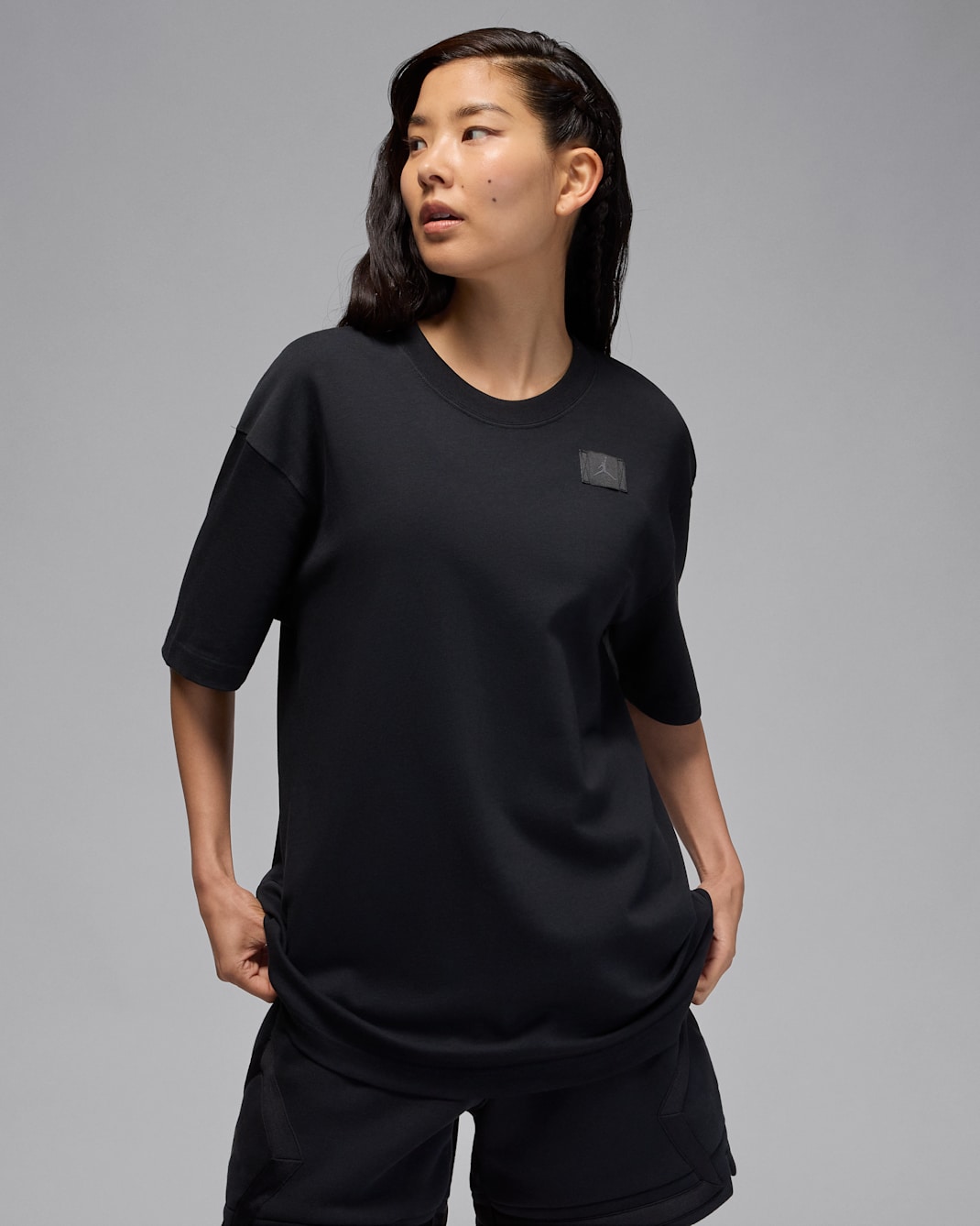 ジョーダン フライト エッセンシャル ウィメンズ オーバーサイズド Tシャツ - ブラック