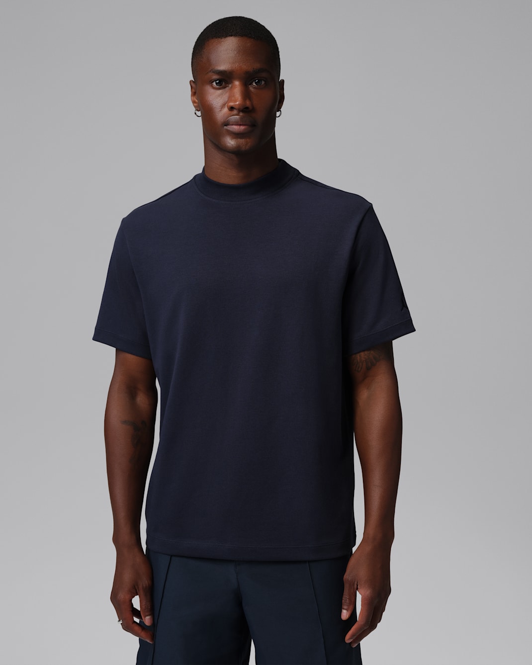ジョーダン スポーツ メンズ Dri-FIT モックネック ゴルフトップ - オブシディアン/ブラック