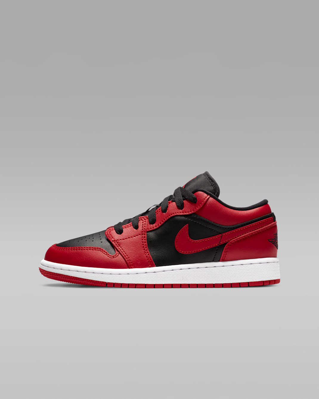 Air Jordan 1 Low Big Kids' Shoes - Gym Red/White/Black