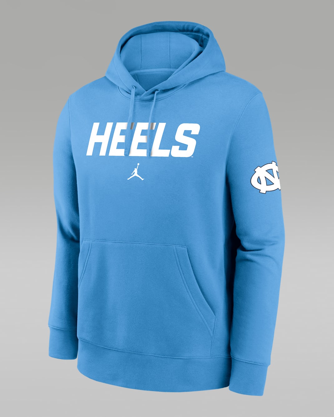Sudadera con gorro sin cierre universitaria marca Jordan para hombre North Carolina Club 2-Hit Nickname - Azul claro