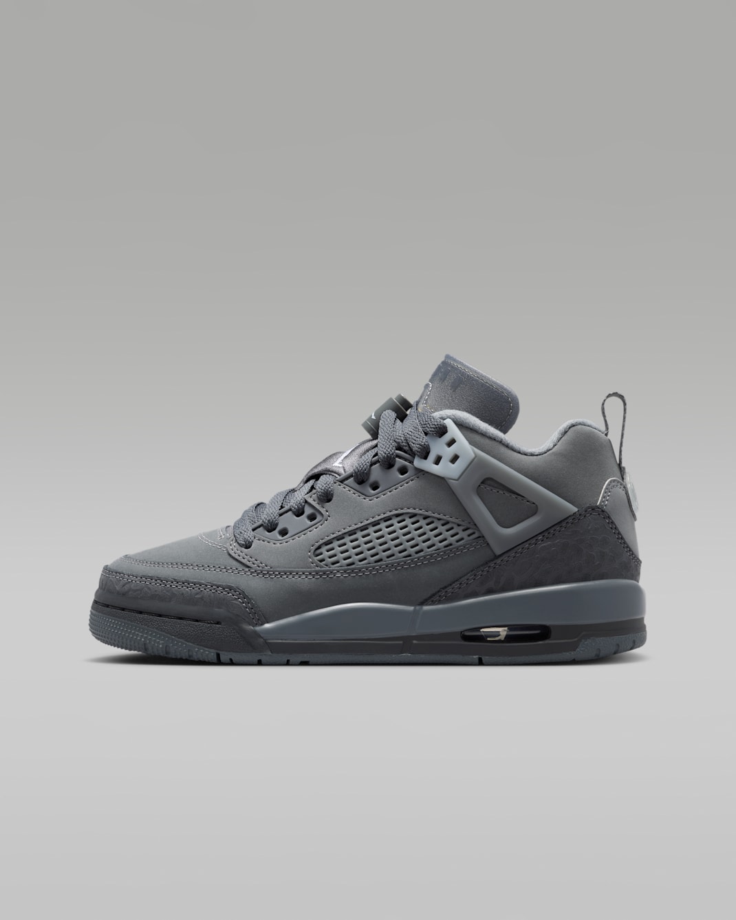 Jordan Spizike Low Schuh (ältere Kinder) - Dark Grey/Schwarz/Aura/Smoke Grey