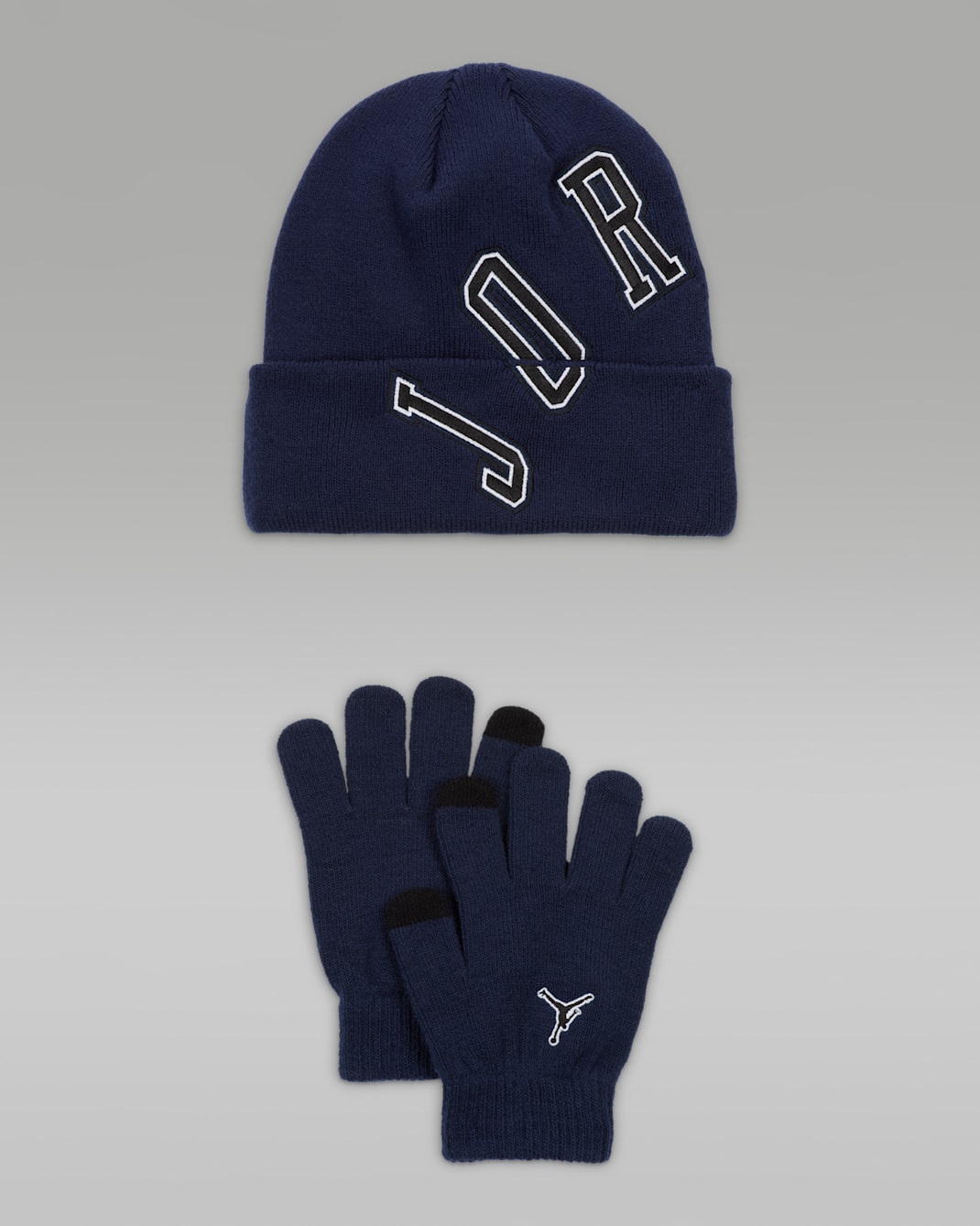 Conjunto de gorro Varsity de dos piezas para niño talla grande Jordan - Azul marino medianoche