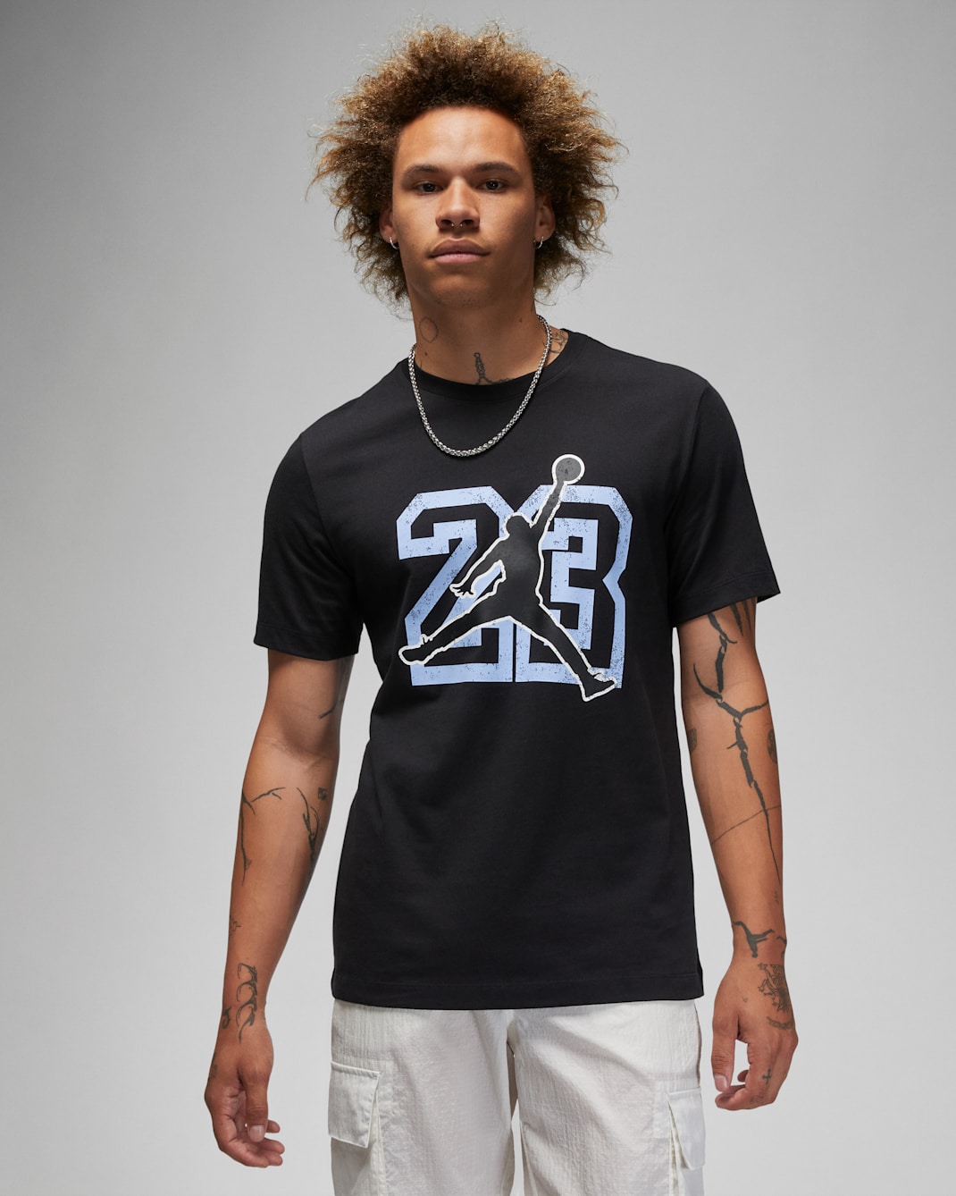 Jordan Flight Essentials Men's T-Shirt - Black/Royal Tint