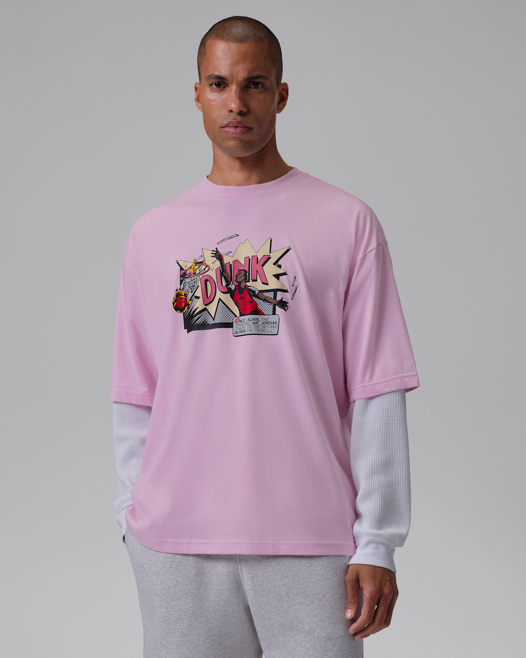 Pánské tričko Jordan Brooklyn - Pink Foam