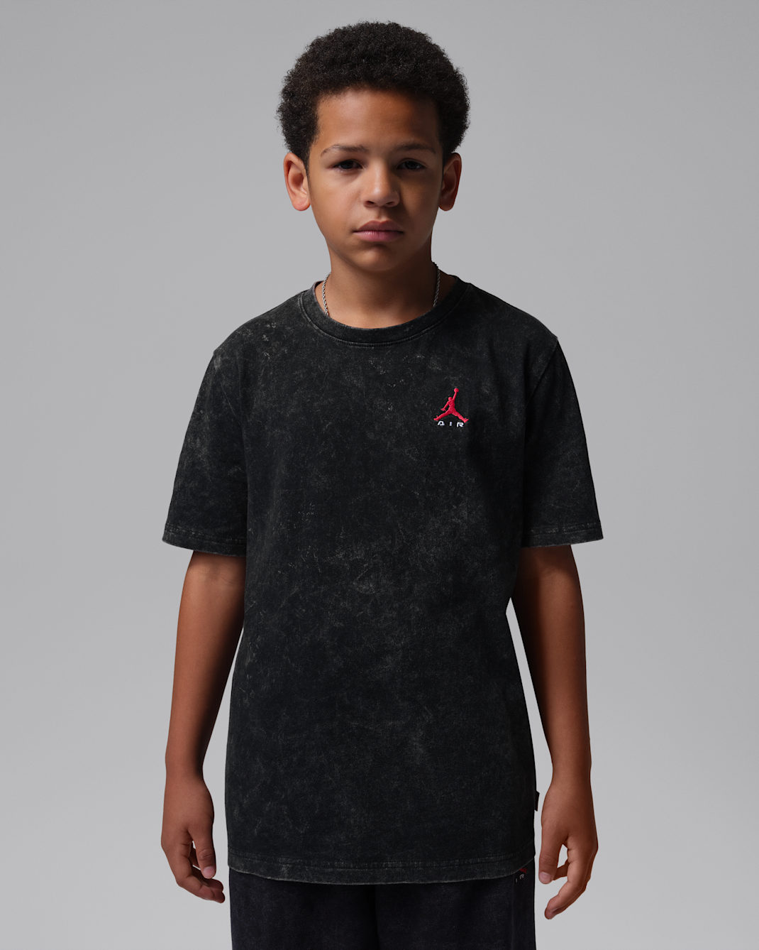 Jordan Big Kids' Acid Wash T-Shirt - Black