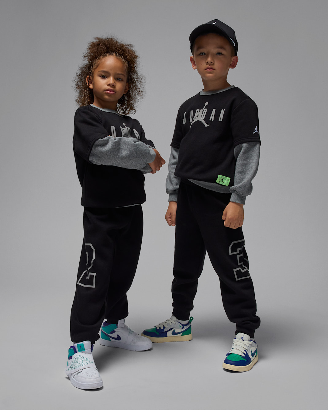 Jordan Future Flight zweiteiliges Set mit Sweatshirt (jüngere Kinder) - Schwarz