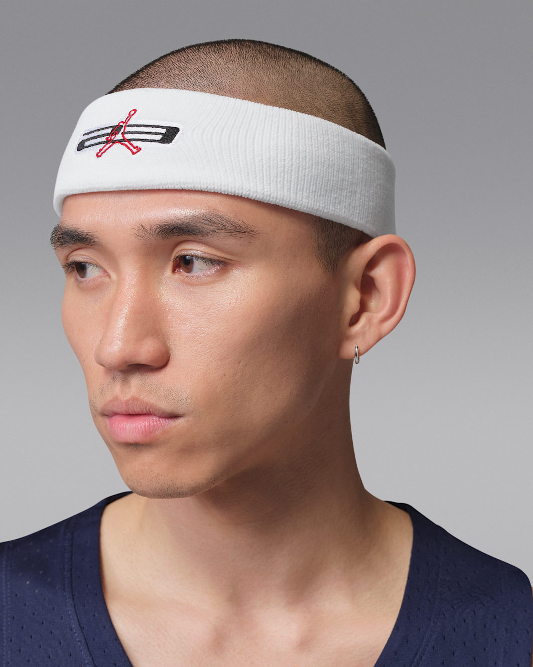 Pannband Jordan Jumpman Dri-FIT - Vit/Gym Red/Svart