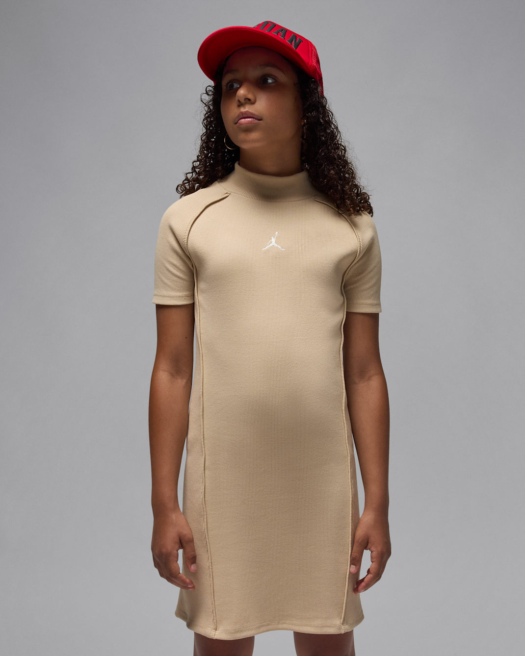 Robe côtelée à col montant Jordan pour ado - Sanddrift