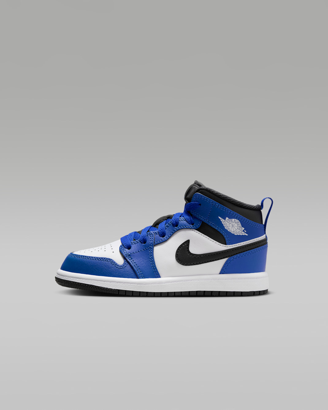 Tenis para niños de preescolar Jordan 1 Mid - Royal juego/Blanco/Negro