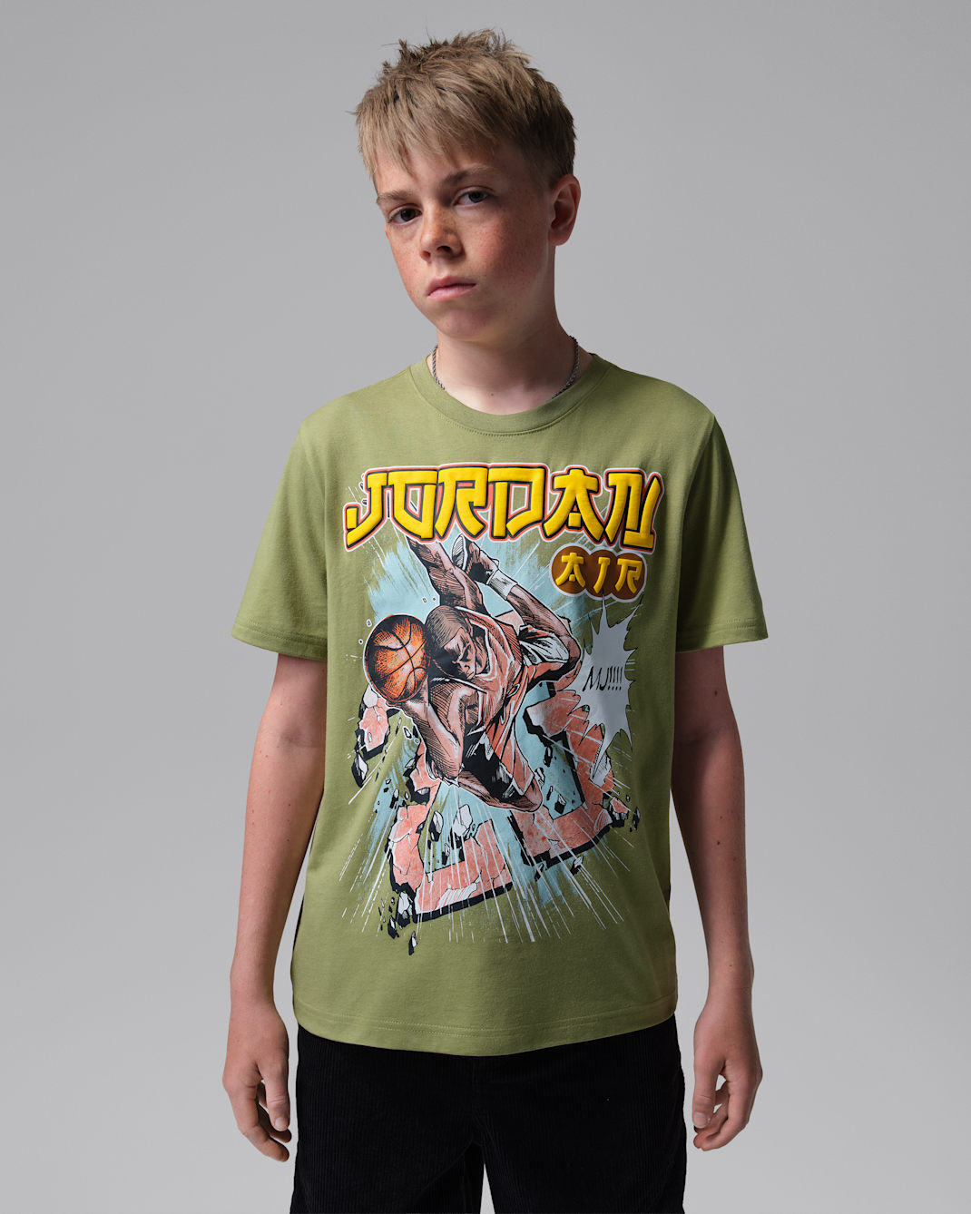 Jordan Big Kids' Brooklyn Shattered Backboard T-Shirt - Alligator