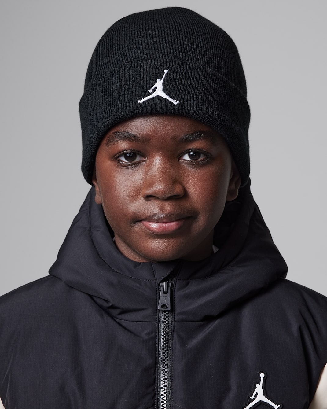 Jordan Essentials zweiteiliges Beanie-Set (ältere Kinder) - Schwarz