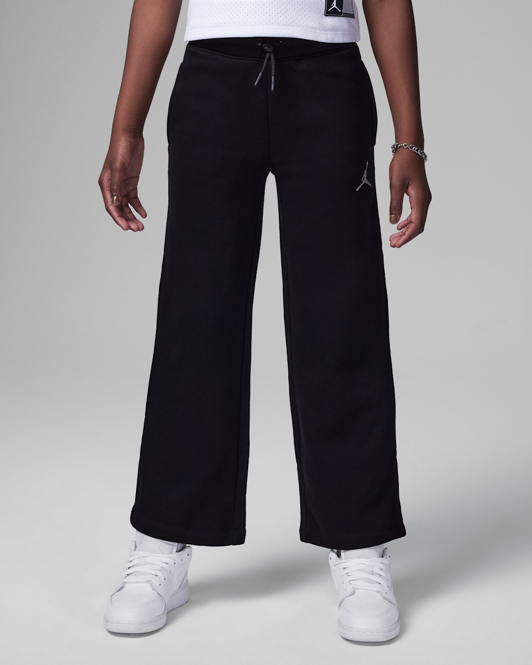 Pants abiertos para niños talla grande Jordan Icon Play - Negro