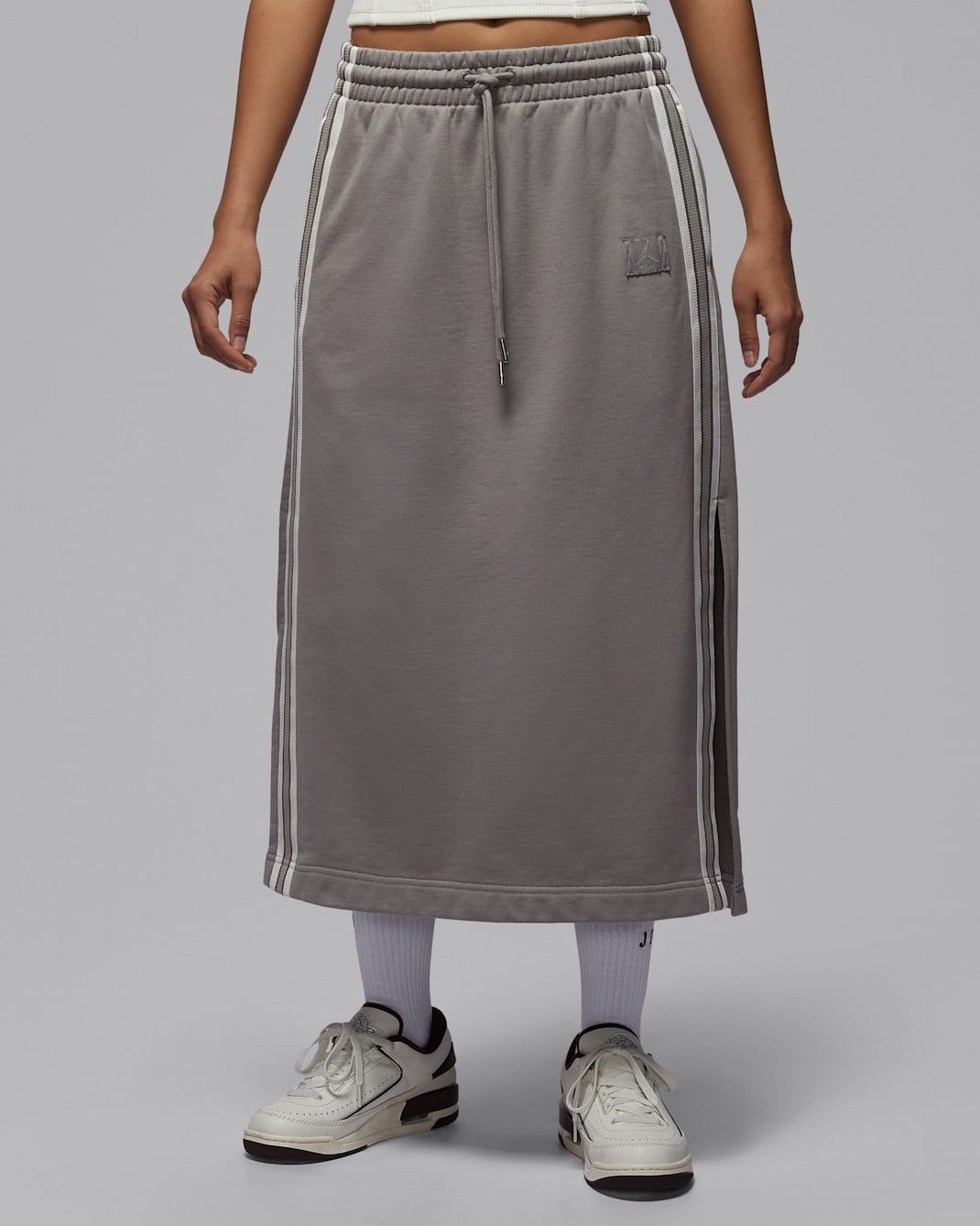 조던 플라이트 플리스 여성 스커트 - 이니그마 스톤/코블스톤