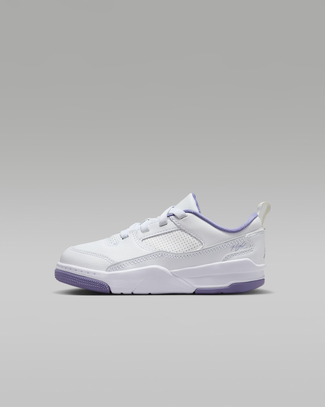 Jordan Flight Court Little Kids' Shoes - White/Dusty Amethyst