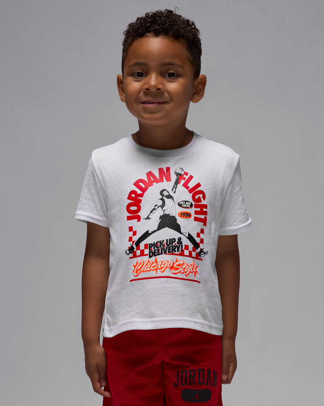 Playera Deep Dish infantil Jordan - Blanco